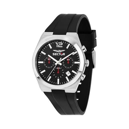 Sector No Limits orologio uomo, cronografo, analogico, 42 mm, collezione c300, silicone - r3271301001