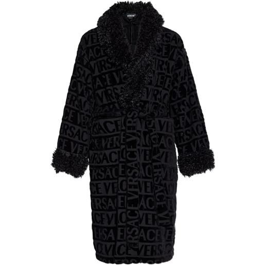 Versace vestaglia con stampa - nero