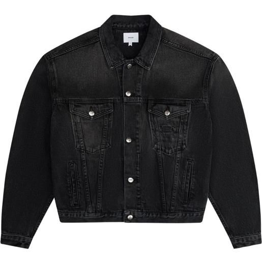 RHUDE giacca denim con bottoni - nero