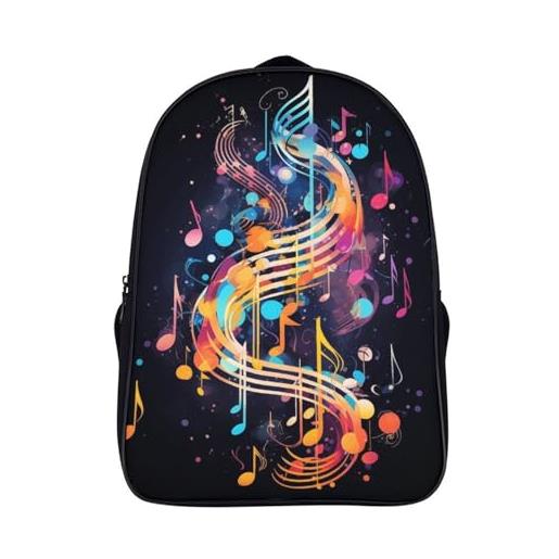ZQDISGHEO music note zaini zaino scuola per bambini zaino scuola zaino scuola cartone animato 3d per ragazzi studenti delle scuole elementari e medie 40x28x16cm