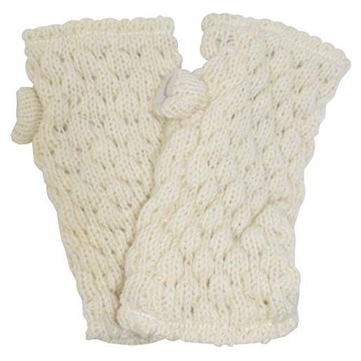 Gheri da donna caldo di lana foderato in pile lavorato a mano mittens guanti handwarmers wh