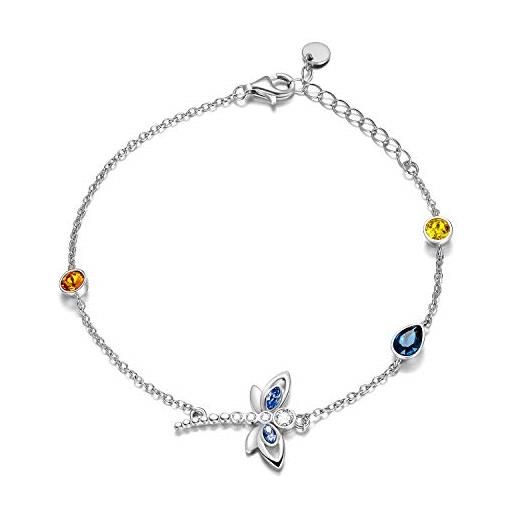 Bracciale Donna In Argento 925 Con Nodo Della Strega – Ciondolo Farfalla/libellula – Regolabile 7+2 Pollici – Regalo Per Ragazze E Mamme - 2