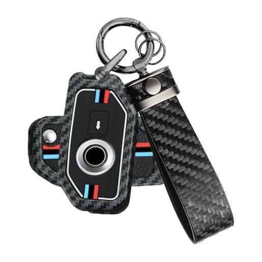 ATFIGII motorrad custodia chiave compatibile con bmw r1200gs r1250gs r1250r r1200rt gs1250 gs1200 900xr f750gs f900r s1000r guscio per la chiave metallol mit e-nero