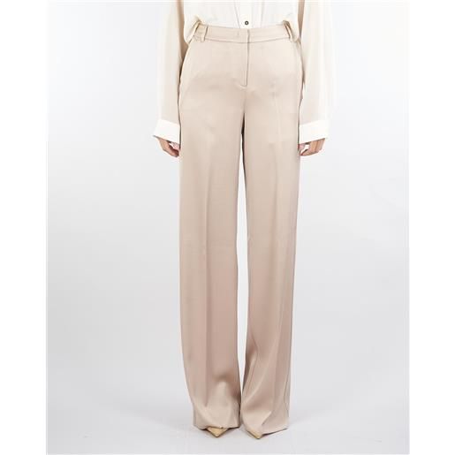 MARELLA pantalone in satin champagne