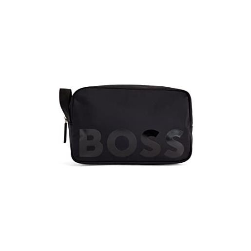 BOSS catch_washbag - beauty case da uomo, colore: nero 1