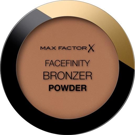 Max Factor facefinity bronzer powder 002 warm tan terra abbronzante finish satinato e lunga durata