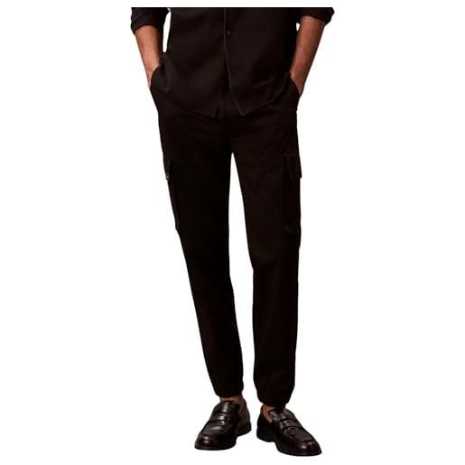 Calvin Klein pantaloni cargo da uomo skinny in cotone elastico lv04rd608g pantaloni casual, nero (nero), xxl_plus, nero (nero), xxl plus