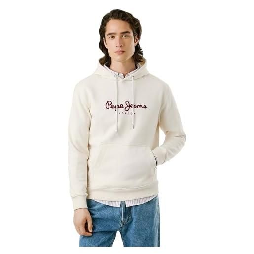Pepe Jeans macbeth plain hoodie maglia di tuta, blu (dulwich blue), s uomo