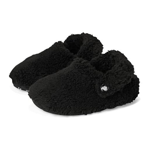 Crocs classic cozzzy slipper t, pantofole unisex - bambini e ragazzi, nero, 27/28 eu