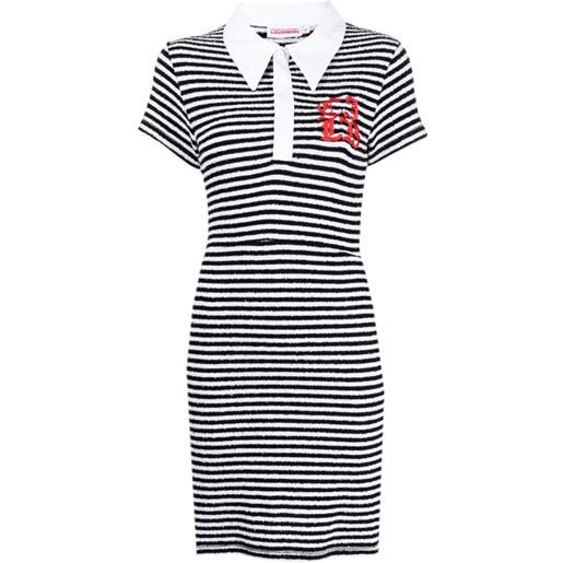 Charles Jeffrey Loverboy abito corto wednesday a righe - bianco