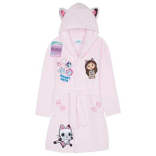Get Trend gabby's dollhouse vestaglia bambina adolescenti, accappatoio con 3d orecchie abbigliamento da casa regali per lei (5-6 anni, rosa gabby's dollhouse)