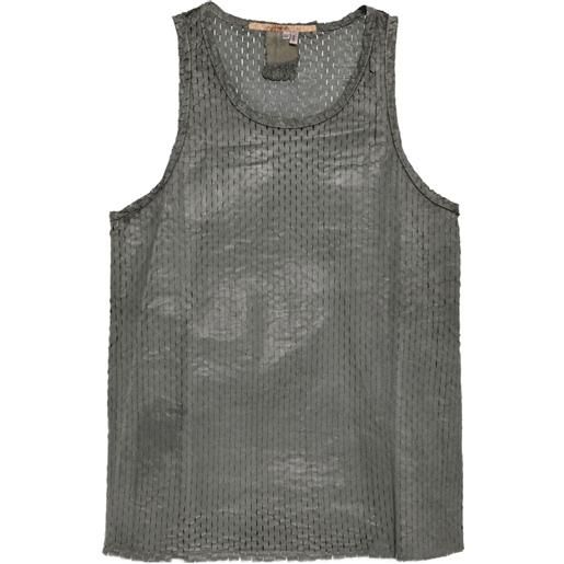 Carol Christian Poell canotta traforata - grigio