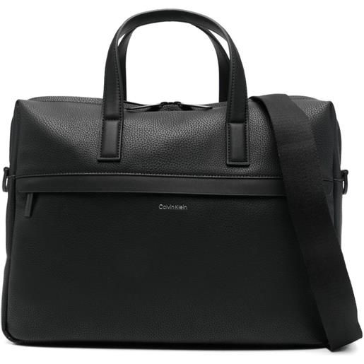 Calvin Klein portadocumenti con logo - nero