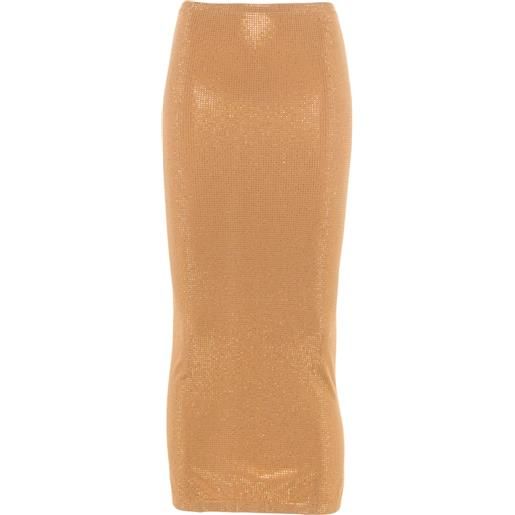 Wolford abito midi fatal con borchie - oro