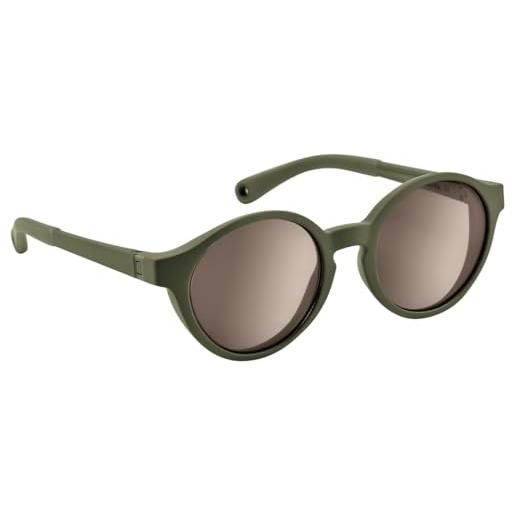 Béaba, occhiali da sole per bambini 2-4 anni, 100% protezione uv - cat 3, protezione laterale, comfort ottimale, aste regolabili a 360°, merry, khaki