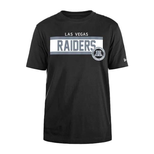New Era las vegas raiders New Era maglietta unisex nfl regular ad alta densità con stampa serigrafica frontale t-shirt originale a colori della squadra