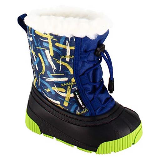 Spirale lala, stivali da neve neonato, stivaletti invernali idrorepellenti bambino, blu, taglia 26 eu
