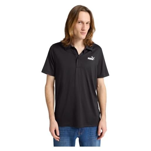 PUMA polo da uomo essentials all in (disponibile nelle taglie big & tall), puma black, 3xl plus