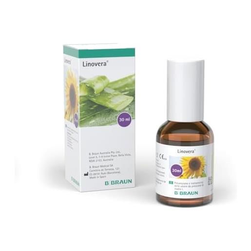B. Braun bbraun linovera spray, trattamento per ulcere da pressione, con acidi grassi iperossigenati, aloe vera e centella asiatica, 30 ml