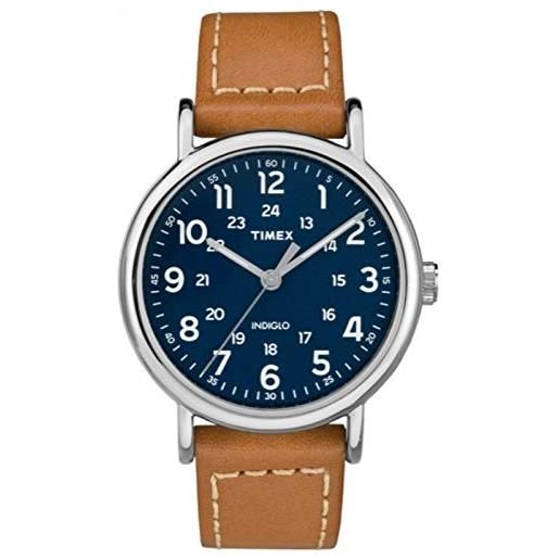Timex orologio analogico al quarzo uomo con cinturino in pelle tw2r425009j