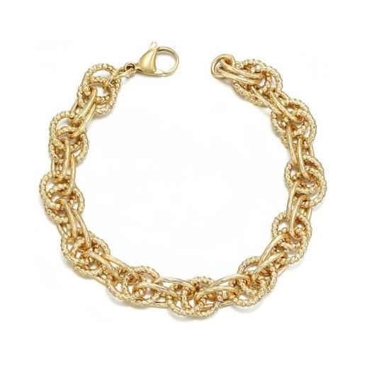 Monde Petit Bracciale Donna In Oro 18k (750) - Due Colori - Scatola Regalo E Certificato Di Garanzia Inclusi - Fatto A Mano