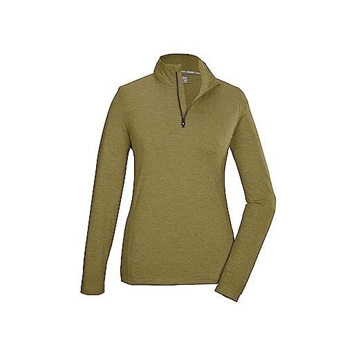 Killtec ksw 97 wmn ls shrt, 42, 40876-000 - maglia funzionale da donna, a maniche lunghe, con colletto alto e chiusura lampo
