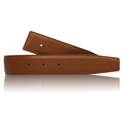 Erdi Ünver cognac - cintura reversibile in vera pelle, per uomo e donna, 4 cm, colore marrone, cognac, 110