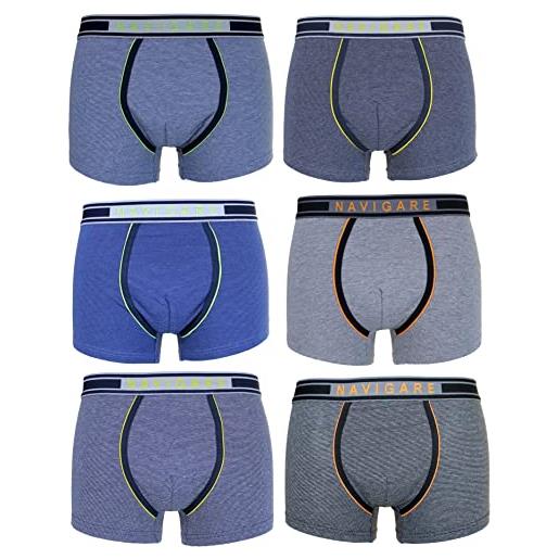 Intimo Pacco da 3 Separatec Intimo Uomo Boxer Brief Trunk Corto di bambù Rayon con Tecnica di