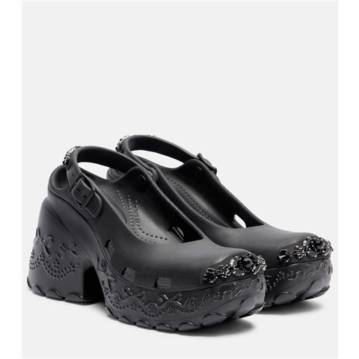 Simone Rocha x crocs con plateau e decorazioni