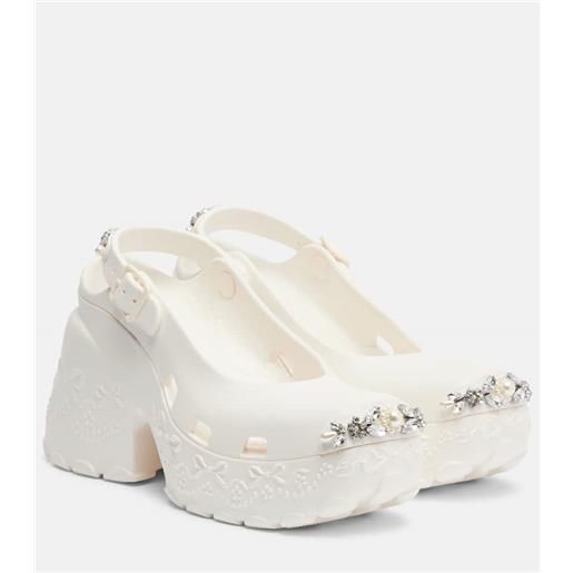 Simone Rocha x crocs con plateau e decorazioni