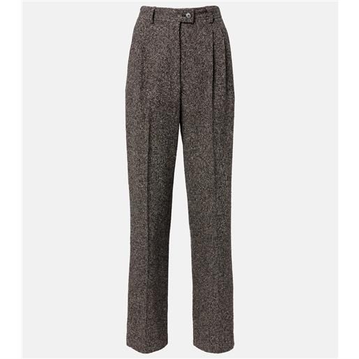 The Row pantaloni virgil in tweed di seta, lana e cotone