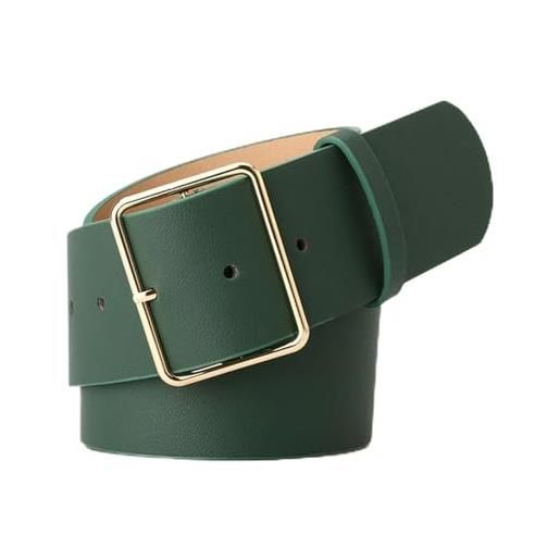 HLHLH cintura in pelle, cinture da donna in pelle rossa nera, cinture a vita alta, cinture a corsetto for cappotto da donna nero verde(green)