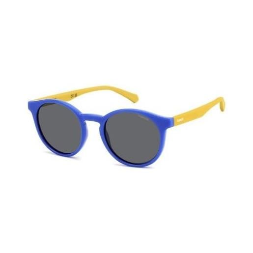 POLAROID KIDS pld 8061/s occhiali, blu giallo, 46/18/130 unisex-bambini e ragazzi