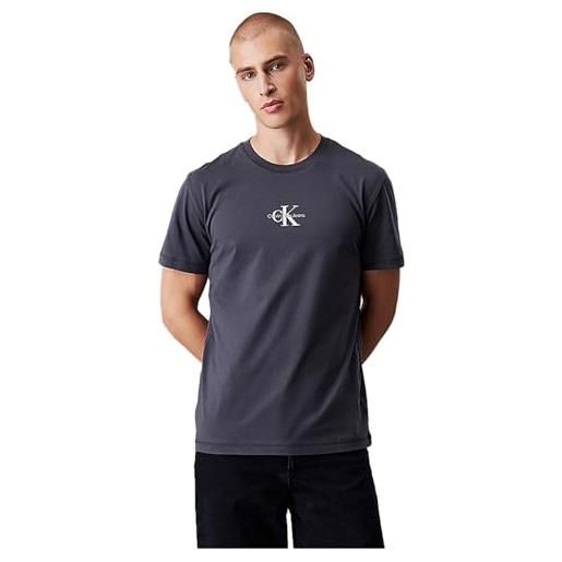 Calvin Klein Jeans calvin klein monologo tee j30j325649, maglietta a maniche corte, uomo, nero (ebony), s
