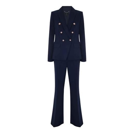 Kocca - tailleur giacca doppiopetto donna, collo a revers, maniche lunghe, modello: a25pta7393abun0000