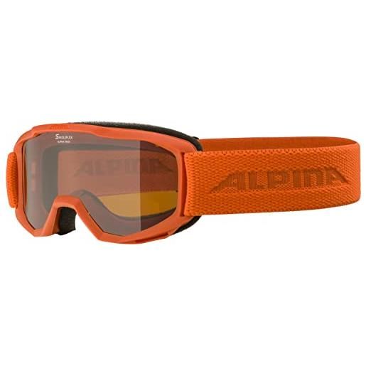 ALPINA unisex - bambini, piney occhiali da sci, pumpkin matt, one size