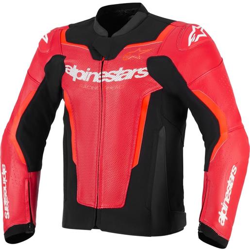 ALPINESTARS - giacca ALPINESTARS - giacca gp force v2 leather airflow rosso / rosso fluo