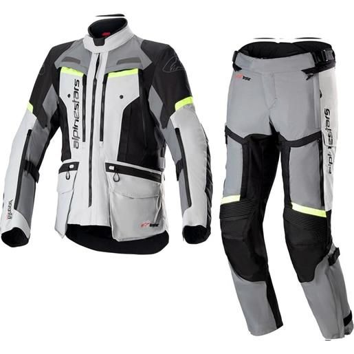 ALPINESTARS - giacca + pantaloni ALPINESTARS - giacca + pantaloni pack bogotá pro drystar ice grigio / dark grigio / giallo fluo