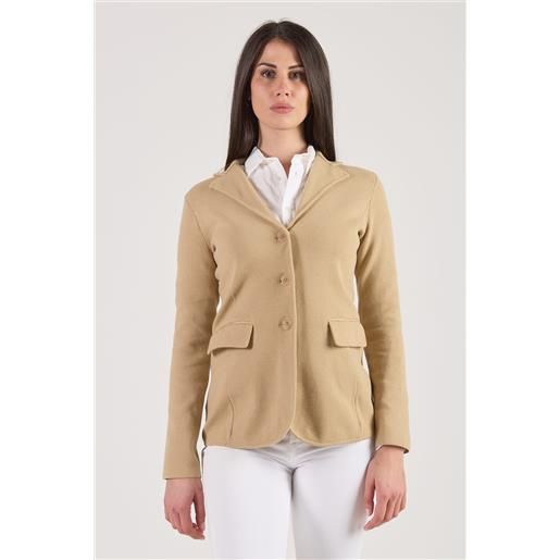 Blazer beige in maglia