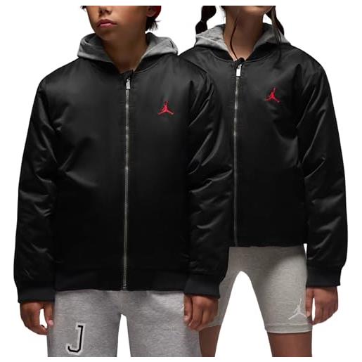 NIKE jordan giacca bomber da ragazzi con cappuccio big logo nera taglia xl (158-170 cm) codice 95d647-023