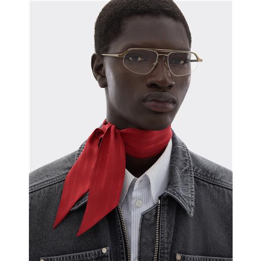 Ferrari mini shelley in twill di seta - sciarpe e guanti rosso maison os