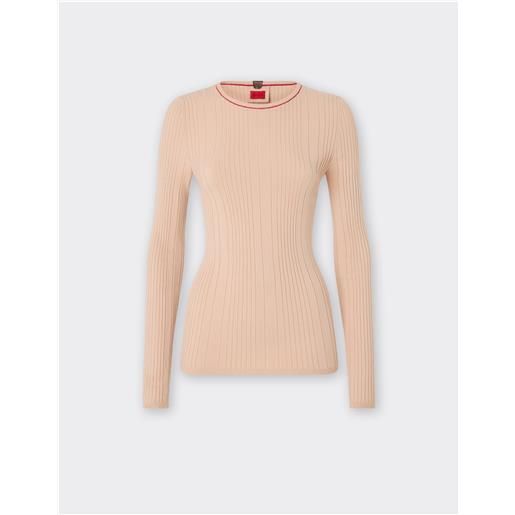 Ferrari maglia in viscosa stretch - female maglioni e felpe powder pink