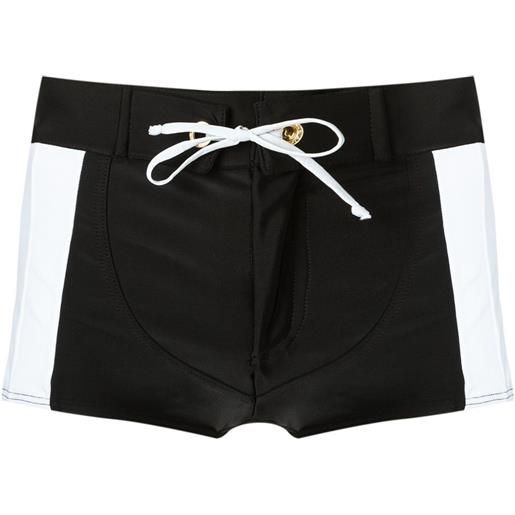 Amir Slama panelled drawstring trunks - nero