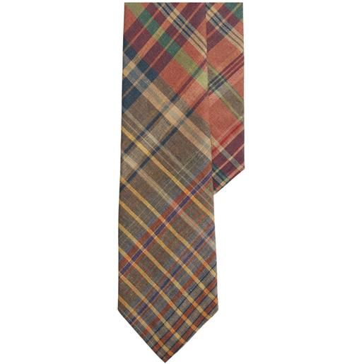 Polo Ralph Lauren cravatta a quadri in lino - verde