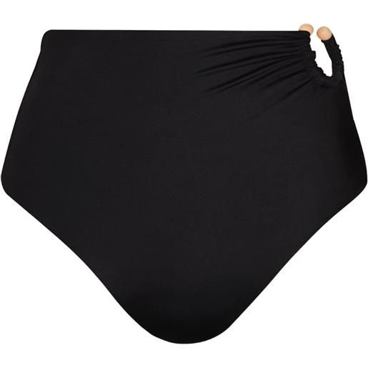 Johanna Ortiz slip bikini taita con arricciatura - nero