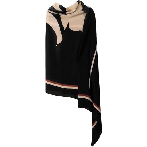 Johanna Ortiz scialle magnolia silhouette - nero