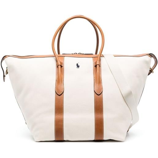 Polo Ralph Lauren valigia con motivo polo pony - toni neutri