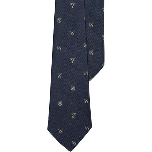 Polo Ralph Lauren cravatta con monogramma - blu