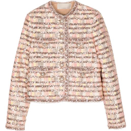 Elie Saab giacca camaleonte con paillettes - rosa