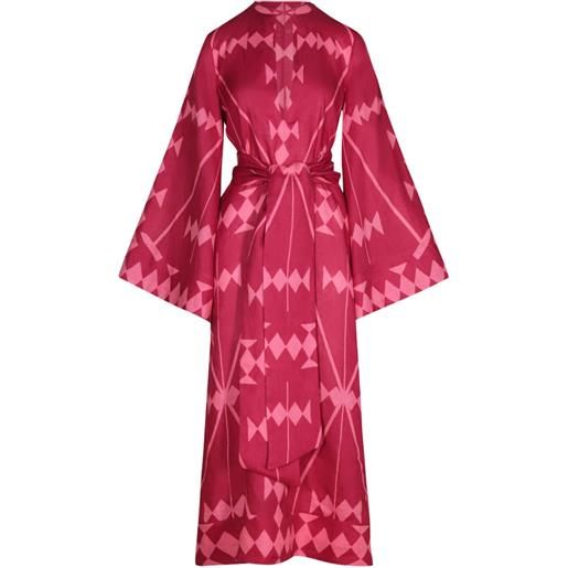 Johanna Ortiz abito lungo savannah con stampa - rosa